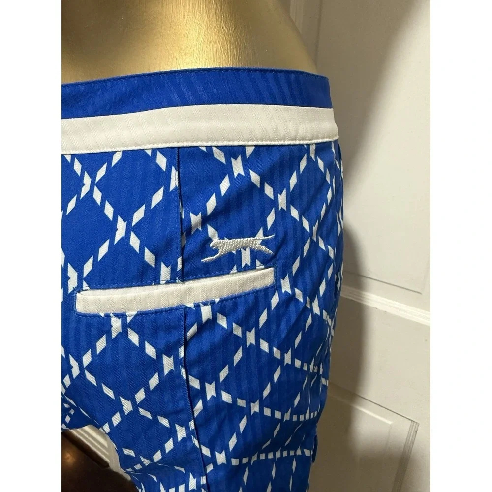 Womens Golf Shorts Blue White Slazenger Size 2